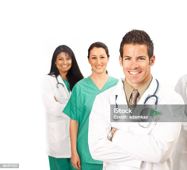 Young Amable Equipo Médico Foto de stock y más banco de imágenes de Adulto - Adulto, Adulto joven, Alegre