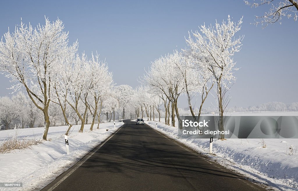 Straße im winter - Lizenzfrei Auto Stock-Foto