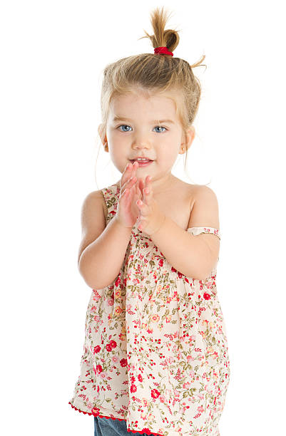 Sweet little girl smiling at camera