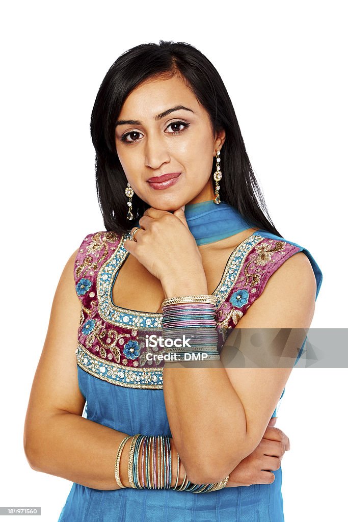 Hermosa joven India dama mirando a usted - Foto de stock de Adulto libre de derechos