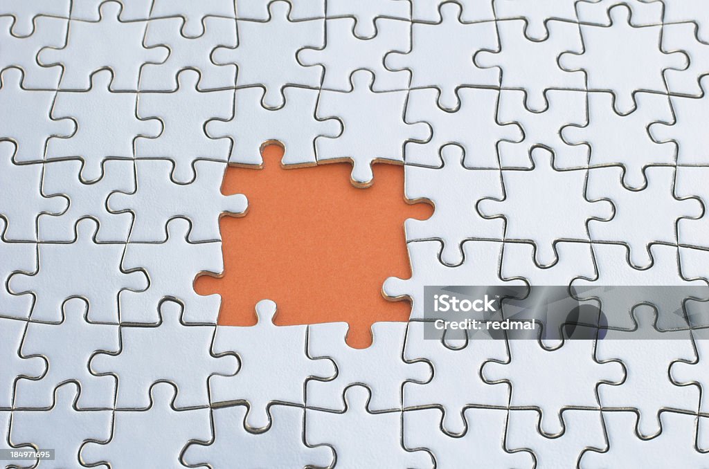 silver puzzle unfinished silver jigsaw puzzle Border - Frame Stock Photo