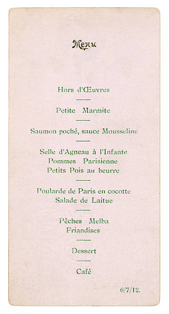 istock Little French menu from 1912 184971790