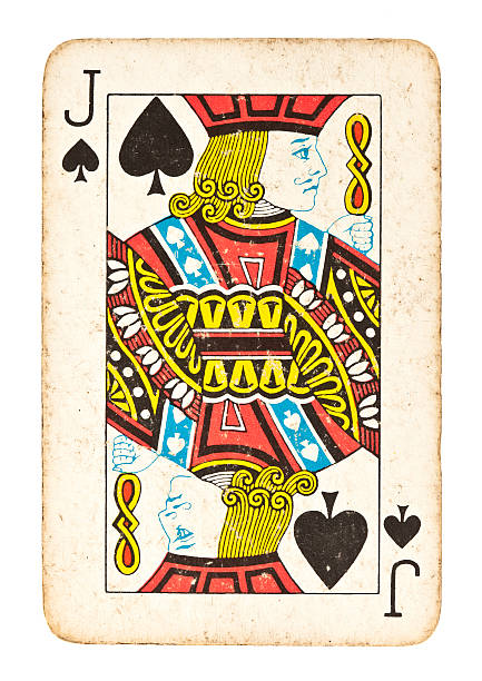 istock Old Jack of Spades Isolated on White 184971860