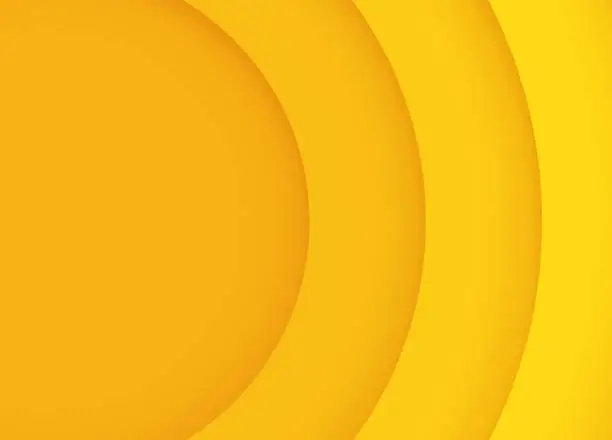 Vector illustration of Yellow Concentric Circles Background