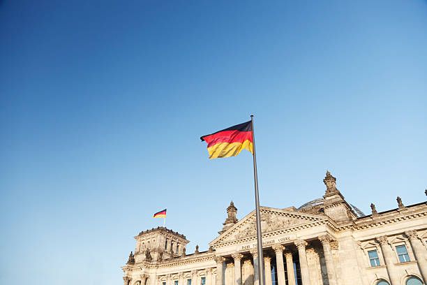 Reichstag, Berlin "Wide angle shot of the Reichstag in Berlin, home of Germany's Parliament." bundestag stock pictures, royalty-free photos & images