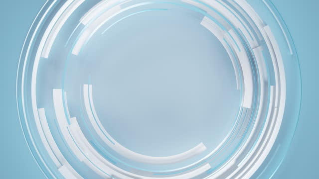 Abstract Motion Background - Layered Circles, Blue Version - Loopable