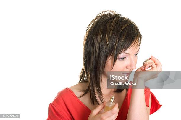 I Like This Perfume Stock Photo - Download Image Now - Girls, Smelling, Admiration