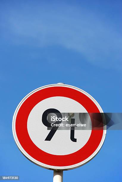 Traffic Sign Permission Denied For More Than 9 Tons Stock Photo - Download Image Now