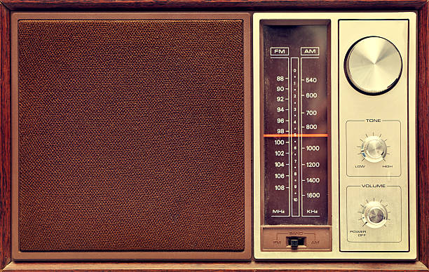 istock Brown Retro Toned Wood Radio 184973364