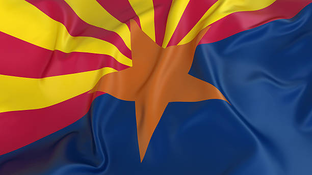 アリゾナ州旗 ストックフォト
