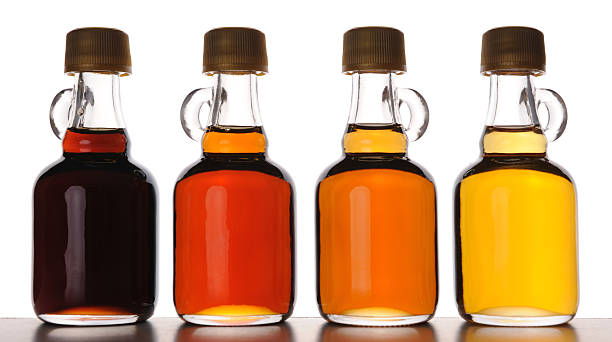 Different Grades of Maple Syrup stock photo