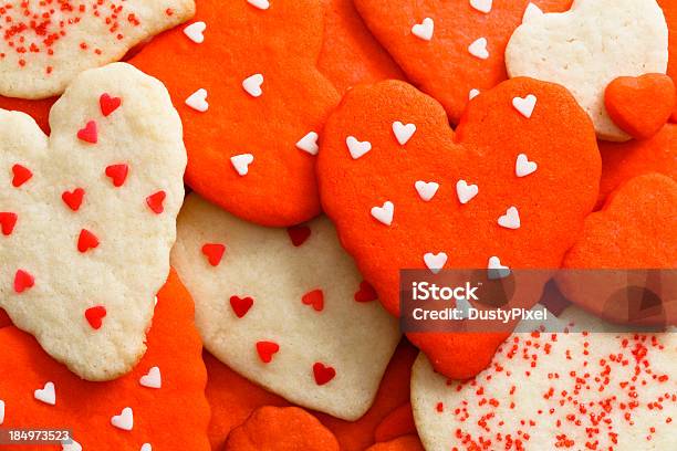 Love Cookies Background Stock Photo - Download Image Now - Sugar Cookie, Heart Shape, Backgrounds