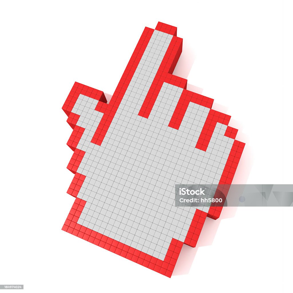 Pixelado digitales de mano Cursor - Foto de stock de Pixelado libre de derechos