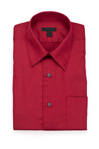 Folded Man's Red Shirt stock photo