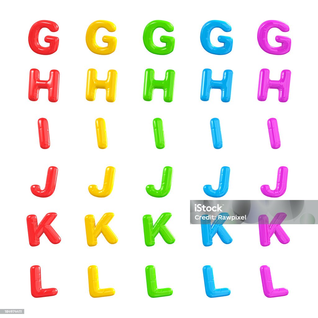 Alphabet balloon letters G-L  Abstract Stock Photo