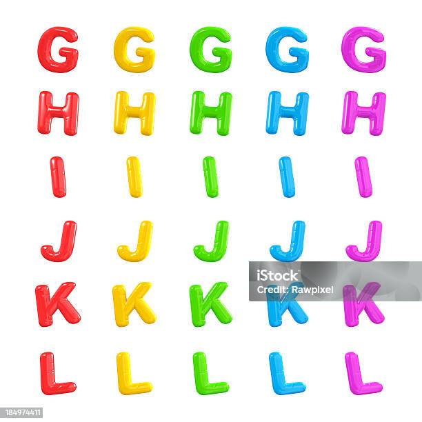 Alphabet Balloon Letters Gl Stock Photo - Download Image Now - Abstract, Alphabet, Balloon