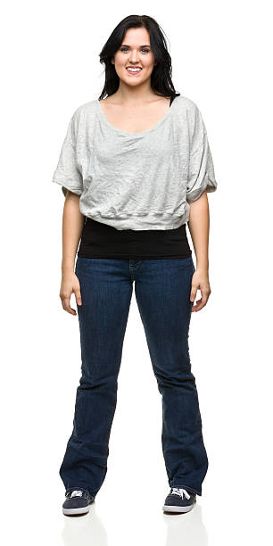 istock Happy Young Woman Standing 184974504