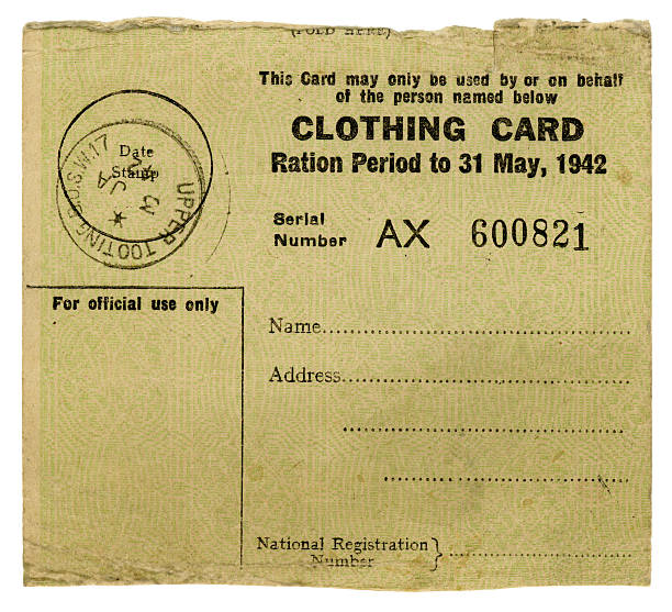 istock British World War Two clothing ration card, 1942 184974604