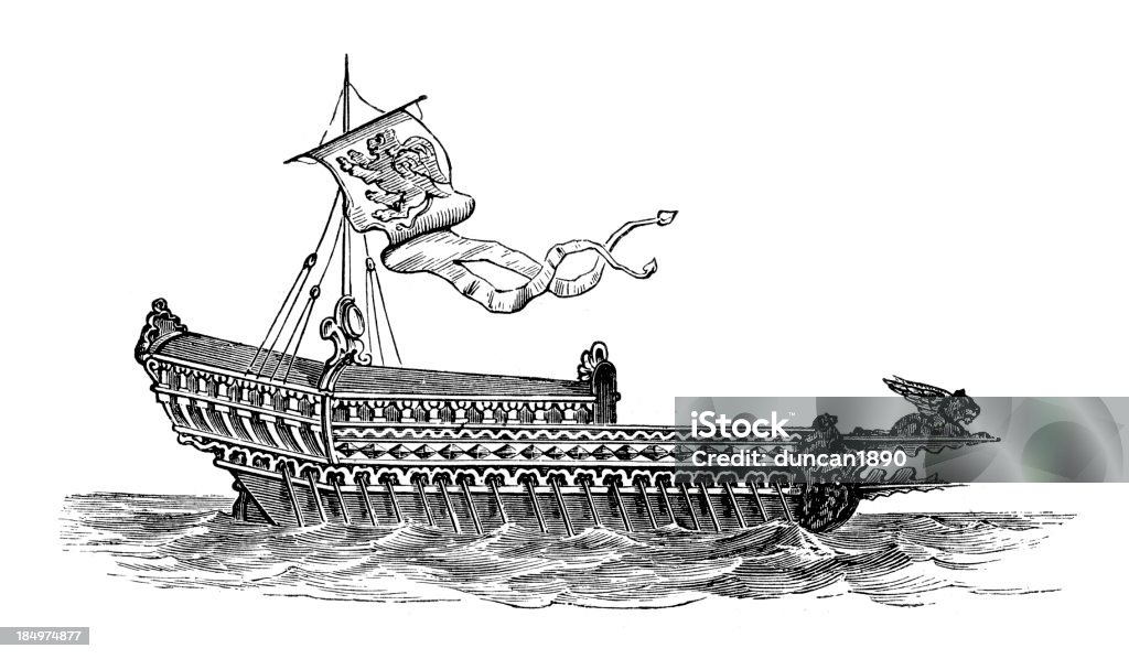 La Bucentaure Warship veneciano - Ilustración de stock de Anticuado libre de derechos
