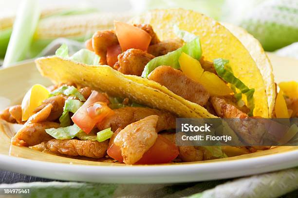 Texmex Imagens Taco De Frango - Fotografias de stock e mais imagens de América Latina - América Latina, Carne, Carne Branca