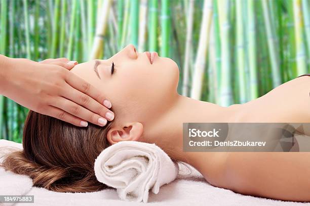 Head Massage Stock Photo - Download Image Now - Bamboo - Plant, Massaging, 20-29 Years