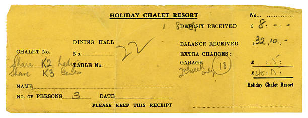 Receipt from a British holiday camp