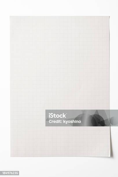 Aislado Fotografía De Gráfico De Hoja De Papel En Blanco Sobre Fondo Blanco Foto de stock y más banco de imágenes de Papel para gráficos