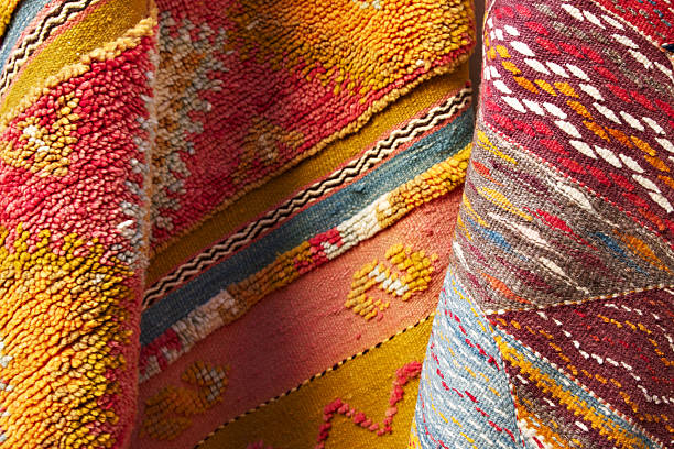 istock Moroccan carpets on display in the Medina. Fez. Morocco. 184977113
