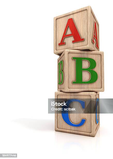 Blue Abc Stack Abc Alphabet Blocks Stack Stock Photo - Download Image Now - Block ...