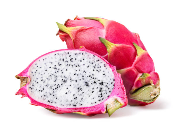 istock Dragon fruit. Pitahaya and half close-up on a white background. Isolated 1849776395