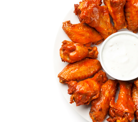 Hot Wings with Blue Cheese Dressing - Please see my portfolio for other food related items.