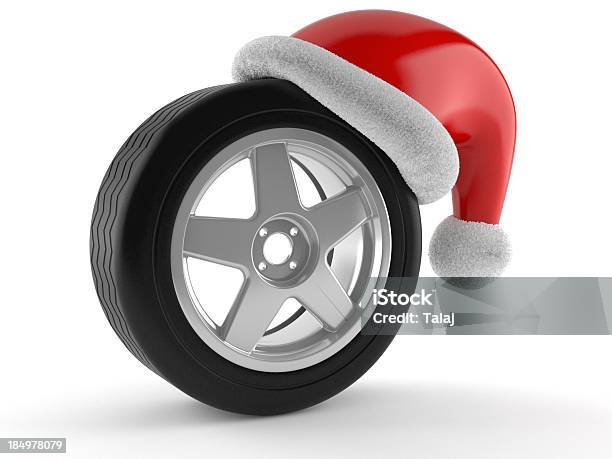 Samochód Koło - zdjęcia stockowe i więcej obrazów Boże Narodzenie - Boże Narodzenie, Opona, Białe tło