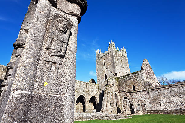 Jerpoint Abbey in County Kilkenny, Ireland stock photo