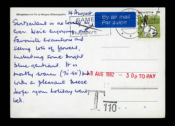 istock Underpaid postcard from Samedan, Switzerland, 1992 184978254