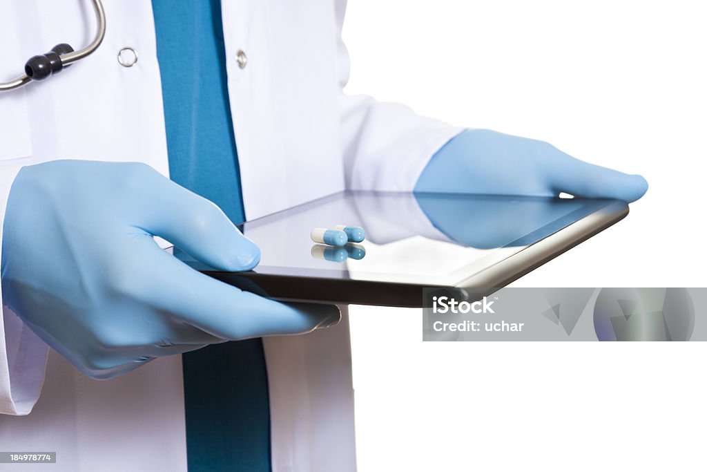 담담의 쥠 태블릿 및 약물 - 로열티 프리 전자 산업 스톡 사진