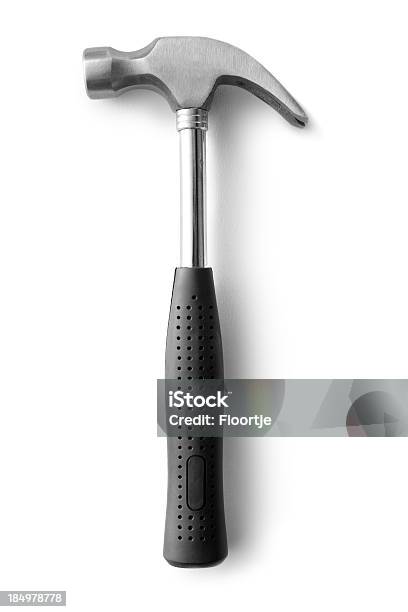 Work Tools Hammer Isolated On White Background Stock Photo - Download Image Now - Hammer, White Background, Cut Out