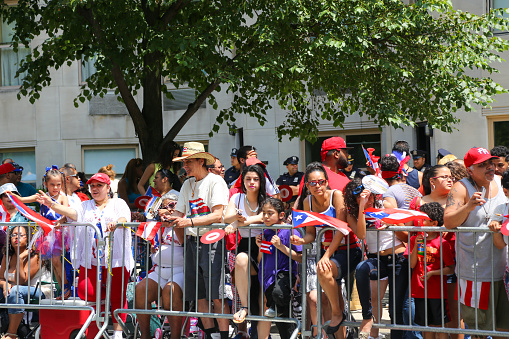NEW YORK - JUNE 09: Atmosphere at the National Puerto Rican Day Parade on the streets of Manhattan on June 09, 2013 in New York City