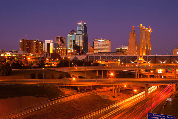 istock Kansas City downtown skyline at dusk 184979198