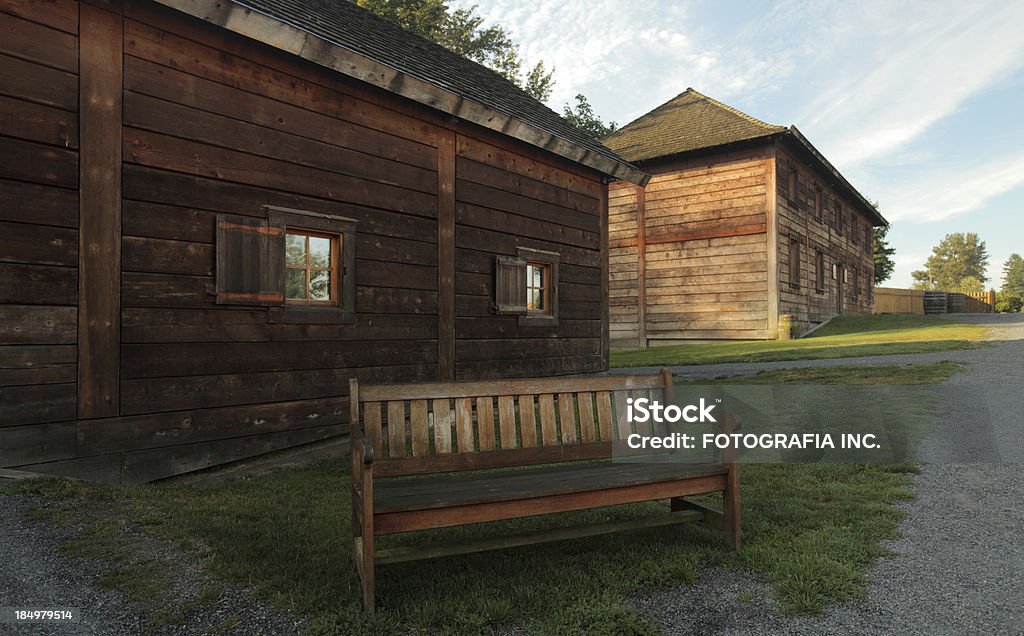 Early Canadian Architecture "Early Canadian Colonial architecture in Langley, British Columbia." Langley - British Columbia Stock Photo