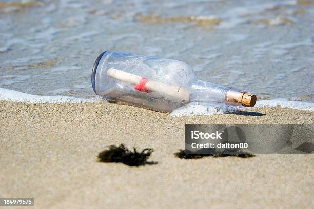 Message In A Bottle Iii Stock Photo - Download Image Now - Beach, Bottle, Communication