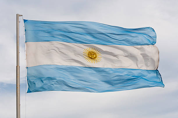Bandeira da Argentina - fotografia de stock
