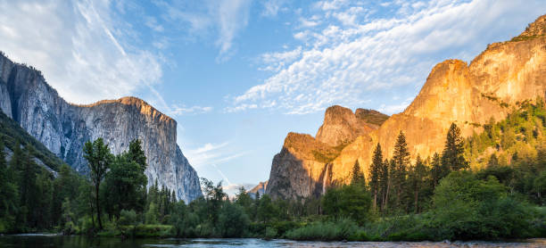 Yosemite National Park Panorama: A Breathtaking Sunset Spectacle