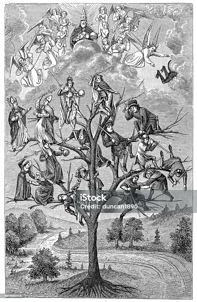 The Tree der Schlachten - Lizenzfrei Allegorie Stock-Illustration