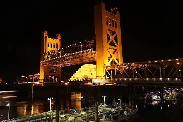 Photo of Sacramento Tower Bridge At Night