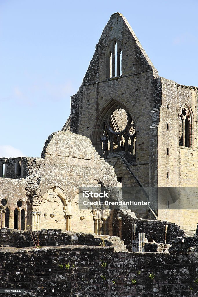 Pile of Stones The ruins of Tintern Abbey. Abbey - Monastery Stock Photo