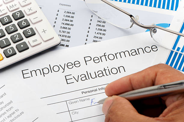 istock Close up of an Employee Performance Evaluation Form 184980454