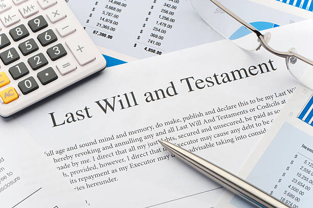 Close up of a Will Close up of a Will document probate stock pictures, royalty-free photos & images