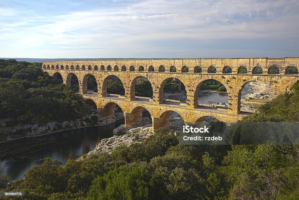 Aqueduto romano Ponte Gard - Royalty-free Ponte Foto de stock