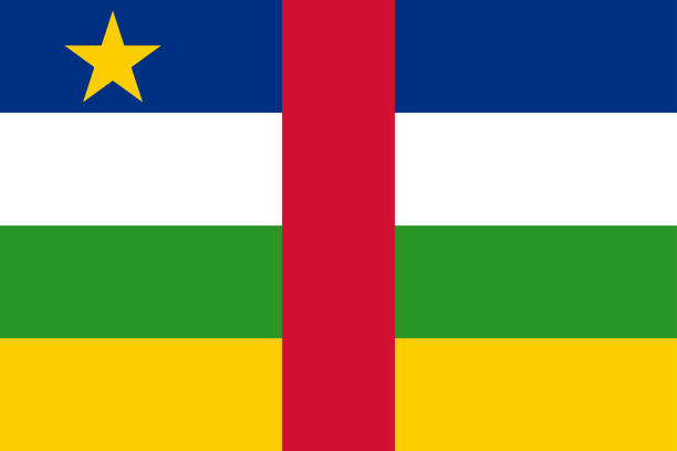 Central African Republic flag. Correct proportion aspect ratios of national flags. Official colors. Vector illustration EPS10 Central African Republic flag. Correct proportion aspect ratios of national flags. Official colors. Vector illustration EPS10 central africa stock illustrations