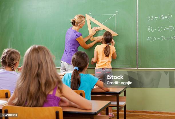 Child In Math Class School Children At Math Class Stock Photo - Download Image Now - Child ...